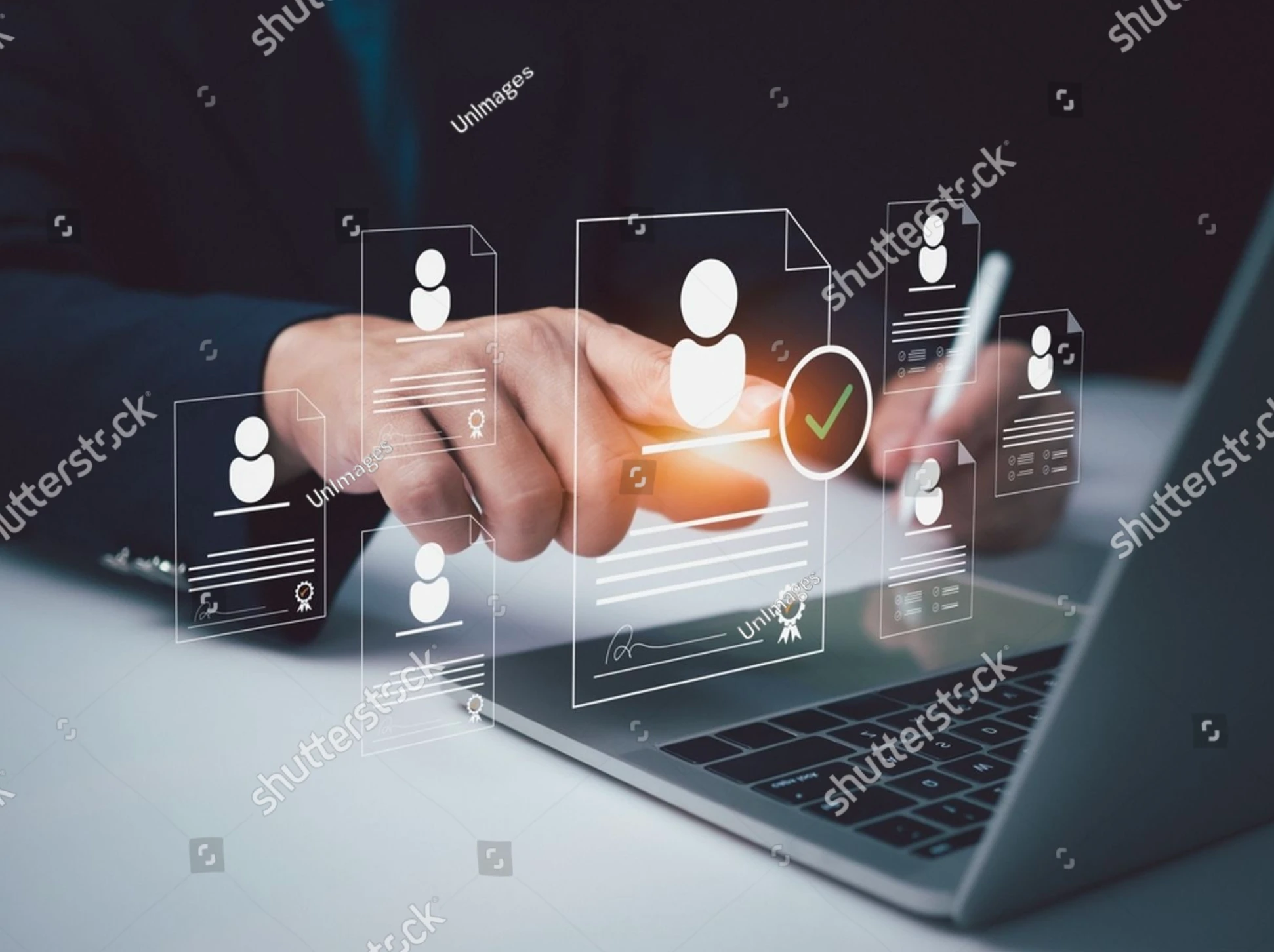 Reviewing employee records and certification documents